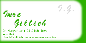 imre gillich business card